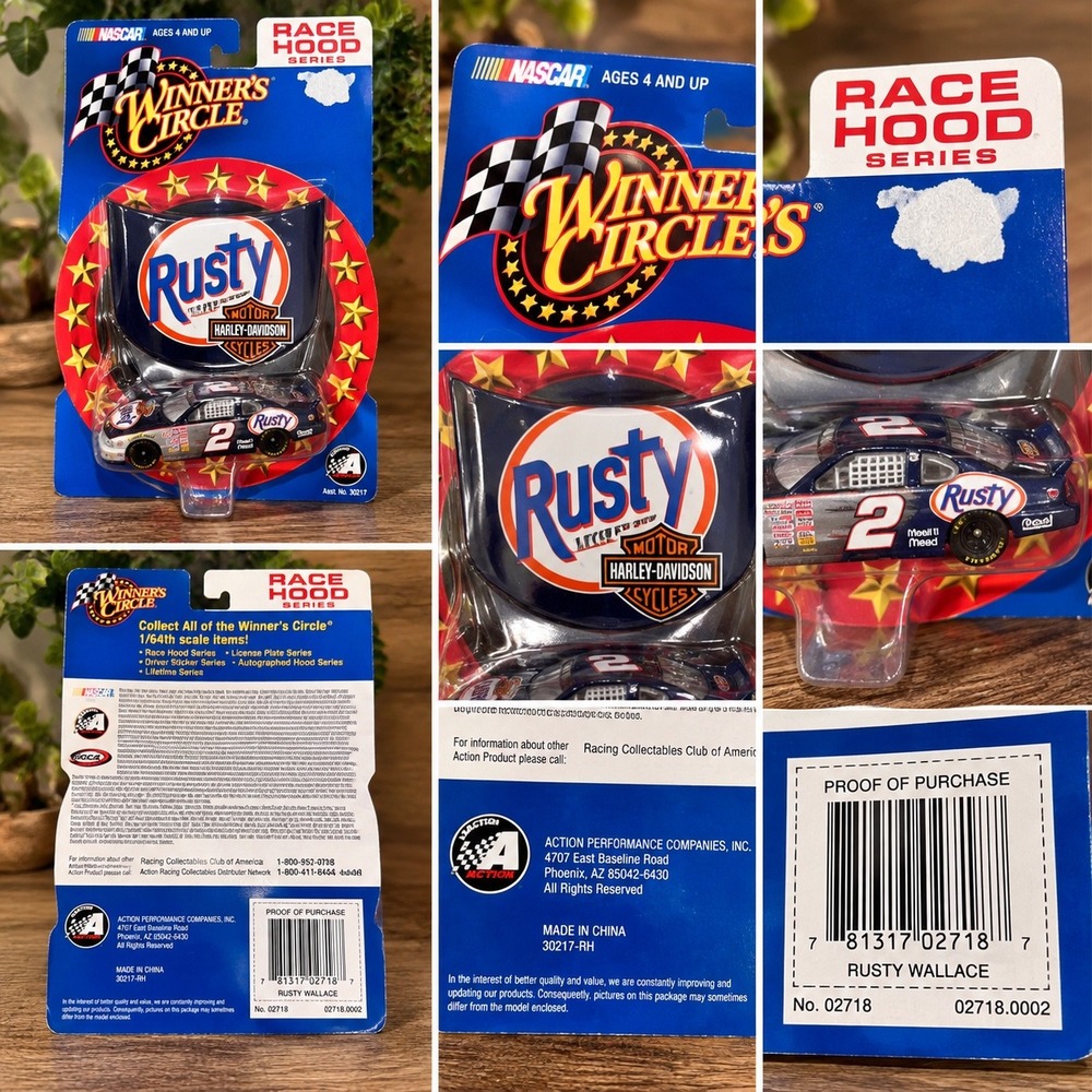 Winner's Circle Rusty Wallace 2 Harley-Davidson 1/64 Diecast Race Hood Series